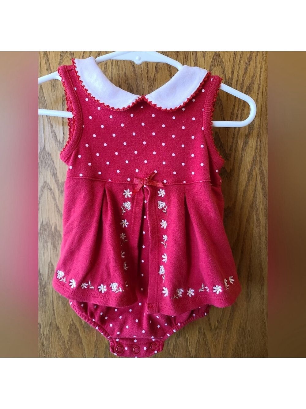 6-9M First Impressions Polka Dot Bodysuit Baby Girl Sleeveless - Picture 2 of 9